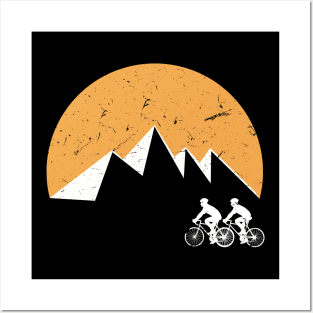 Retro Vintage Bicyclist Art Posters and Art